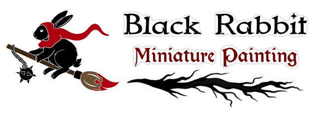 Black Rabbit Miniature Painting